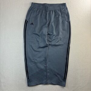 Y2K Adidas Track Pants Men L Gray Black Baggy Loose Relaxed Vintage Sweatpants